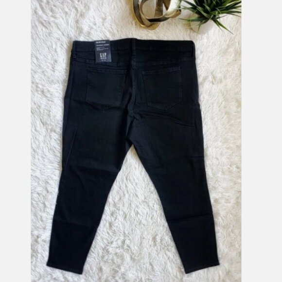 GAP Mid-Rise Universal Legging Plus Size 20/35 SHORT Black Jeans RETAIL $60 - Picture 5 of 8